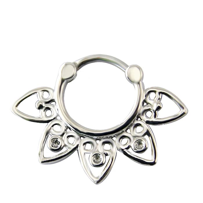 Piercing de nez indien, Clicker de Septum, anneaux à Clip réel, bijoux de perçage, cerceau Tribal, a