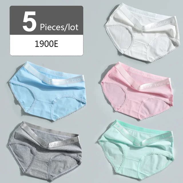 5 pièces/lot culottes femmes lettre coton doux femme slips Lingerie sans couture femmes dame sous-vê