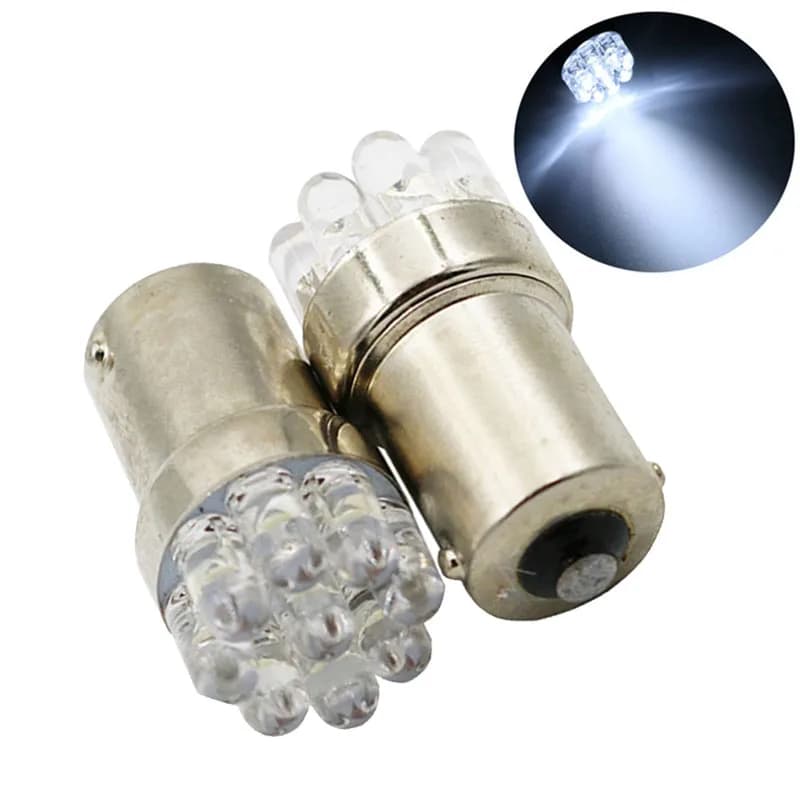 Clignotant pour moto BA15S P21W S25 1156 BAY15D 9 LED, lumière de frein de secours de voiture DC 12V