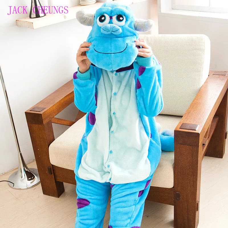 Monster Sulley Sullivan adulte Kigurumi Onesies pyjamas dessin animé Animal Costume unisexe Hallowee