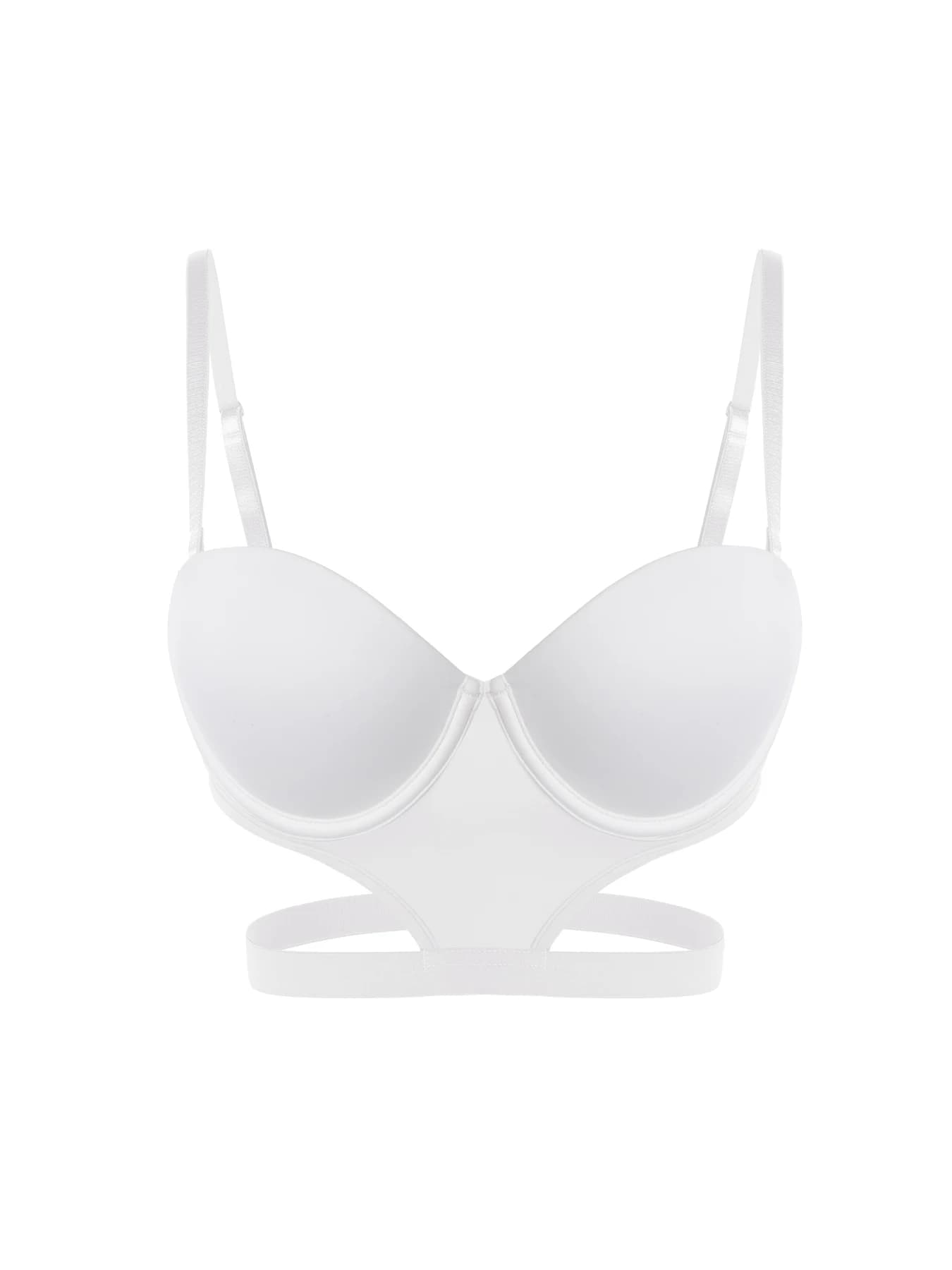 Soutien-gorge sexy élégant T-shirt underton beau dos demi-tasse taille lisse et exposée taille mince