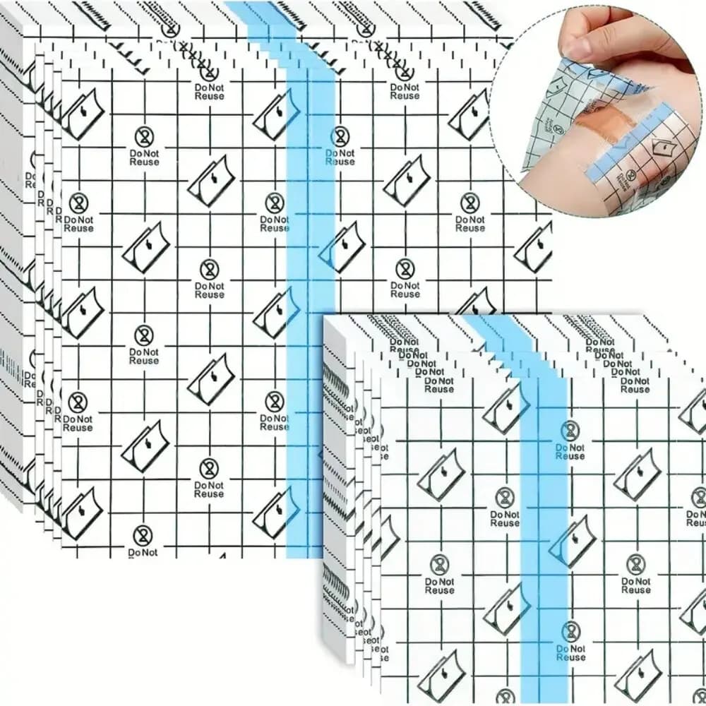 Bandages imperméables en PU jetables, adhésifs transparents et extensibles, imperméables, protègent 