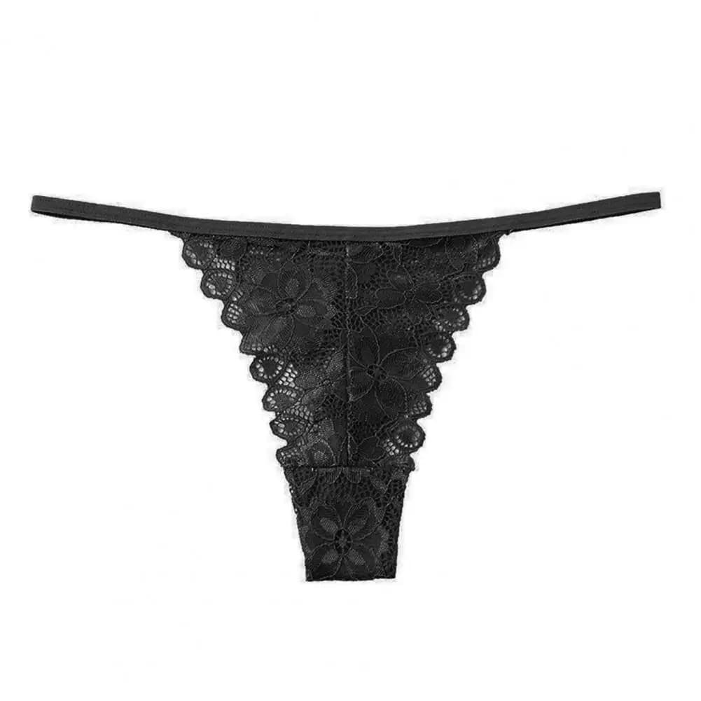 Culotte d'été en coton taille basse pour femmes, culotte en forme de T, dentelle au Crochet ajourée,