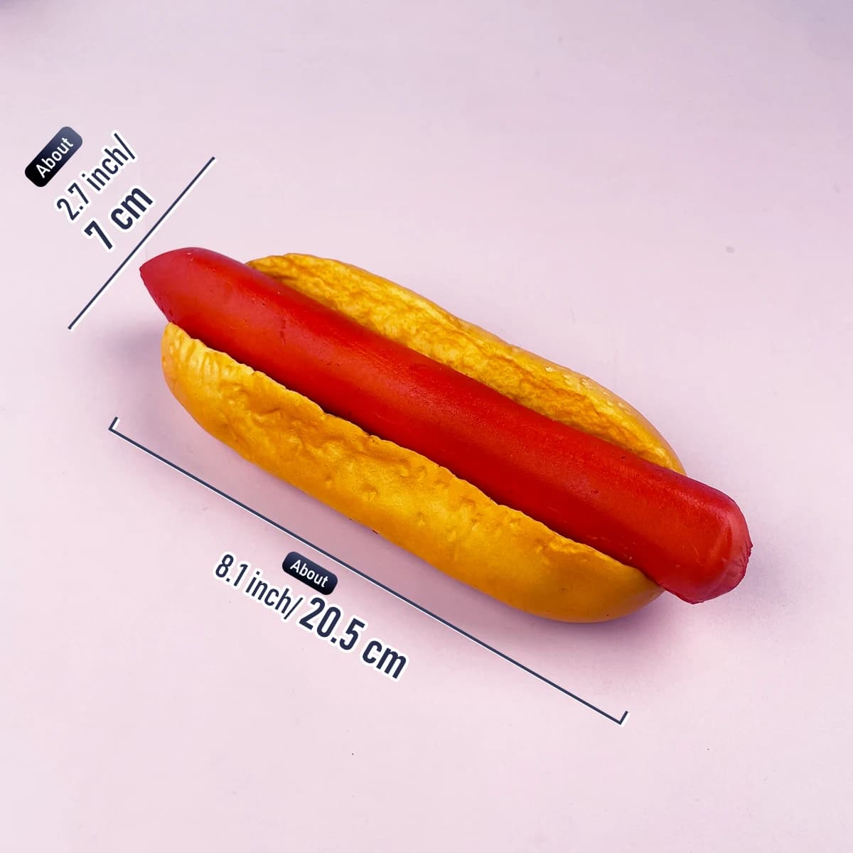 1 pièce Modèle de Faux Burger ou Hot-Dog Moelleux et Réaliste à Rebond Lent, Accessoire de Photograp