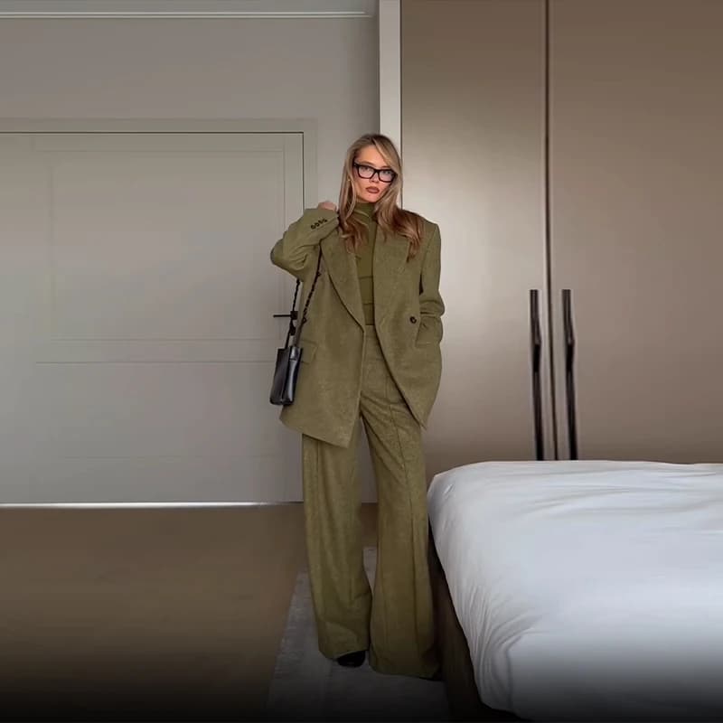 Femmes décontracté polyvalent bureau tenues formelles à la mode élégant doux épaulette Blazer toutes
