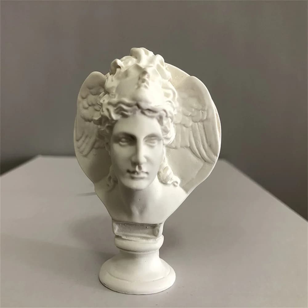 Sculpture célèbre ornements de bureau, Mini Sculpture d'art de tête, décor de plâtre en résine, Stat