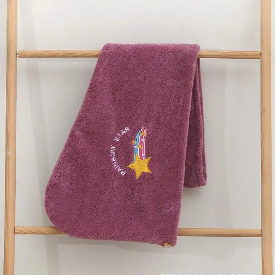 Bonnet de séchage de cheveux de Style brodé, serviette de cheveux épaisse en molleton de corail pour