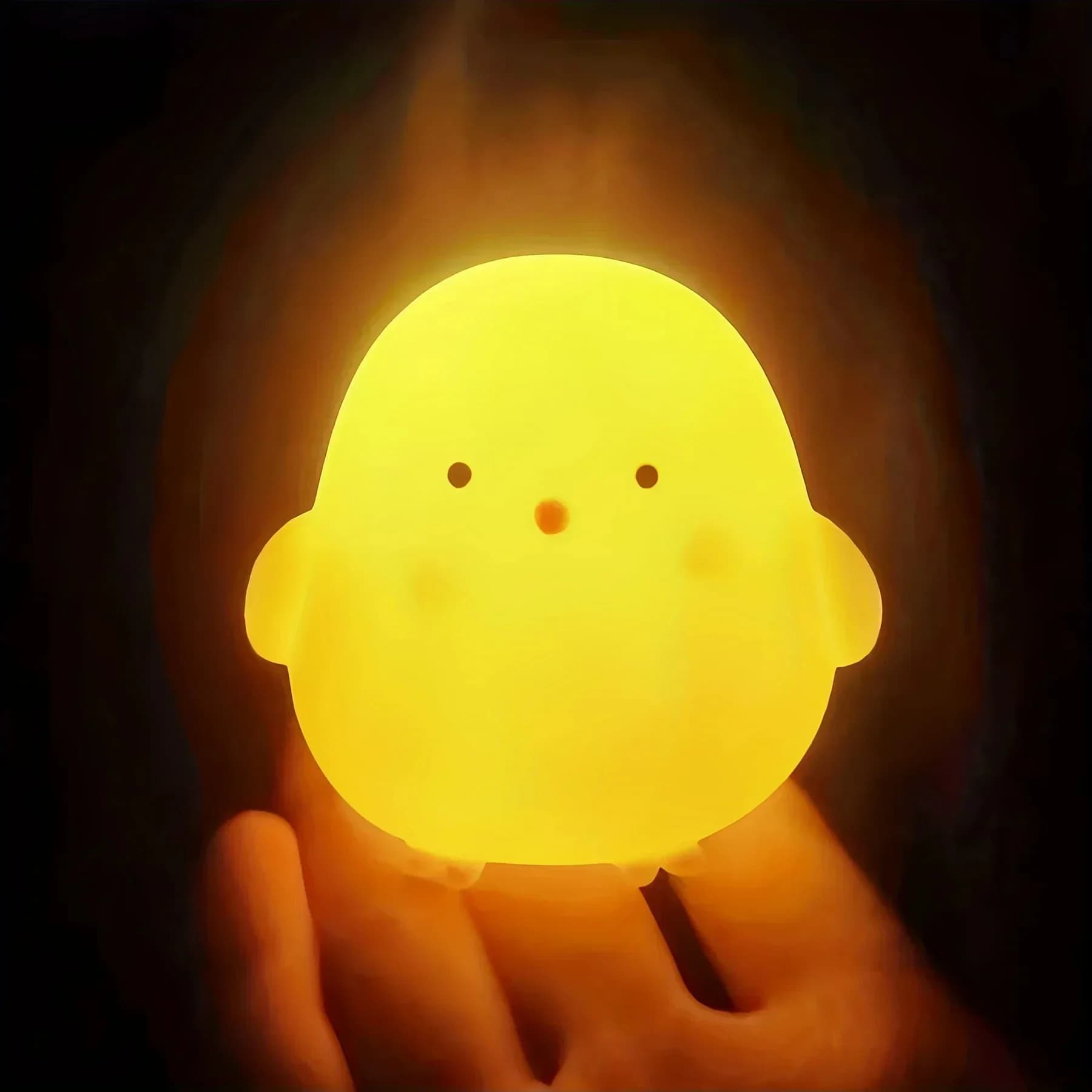 Dessin animé petit canard jaune veilleuse batterie intégrée veilleuse pas de dommages yeux enfants l