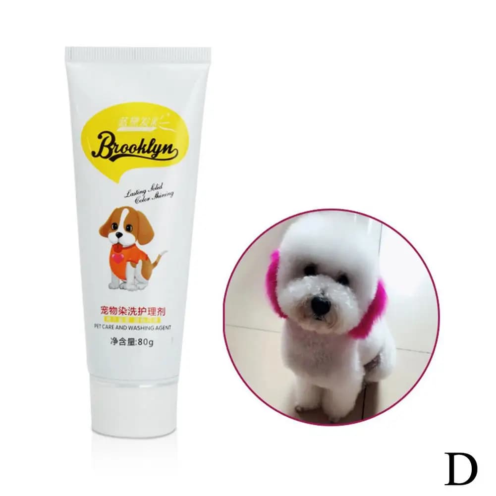 80g animal de compagnie chien chat animaux coloration des cheveux colorants teinture pigment Agent f