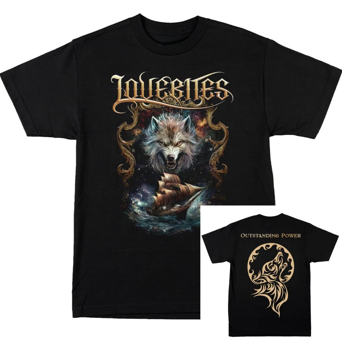 Lovebites Outstanding Power Band T-Shirt 100% coton, t-shirt graphique pour hommes et femmes, Street