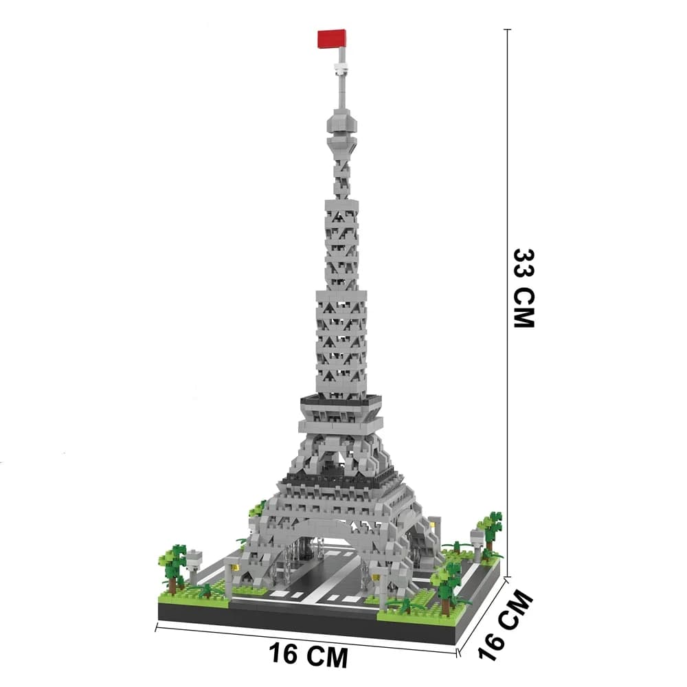 Ensemble de blocs de construction de Micro Mini palais, modèle de musée du monde du Louvre français,