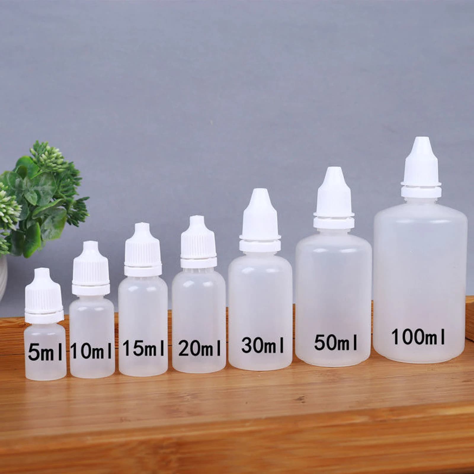 Compte-gouttes liquide transparent pour les yeux, 5 pièces, 5ml/10ml/20ml/30ml/50ml