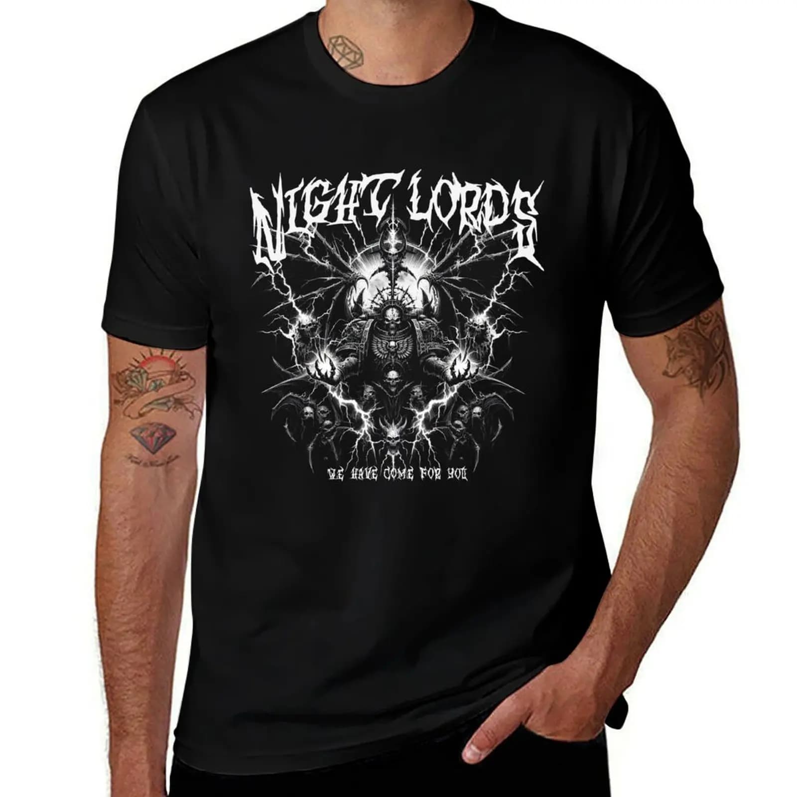 Night Lords - T-shirt en métal noir, t-shirt simple pour les fêtes