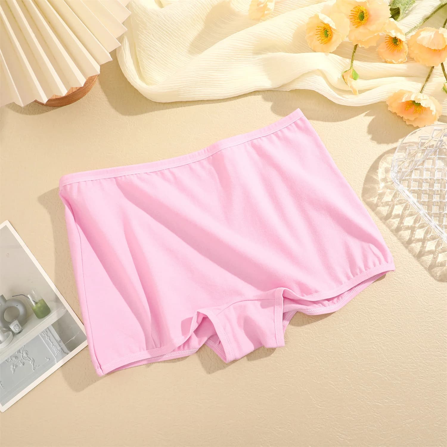 Femmes sans couture Mide Rise culottes sous-vêtements en coton femmes Boxer pantalon mode sans coutu