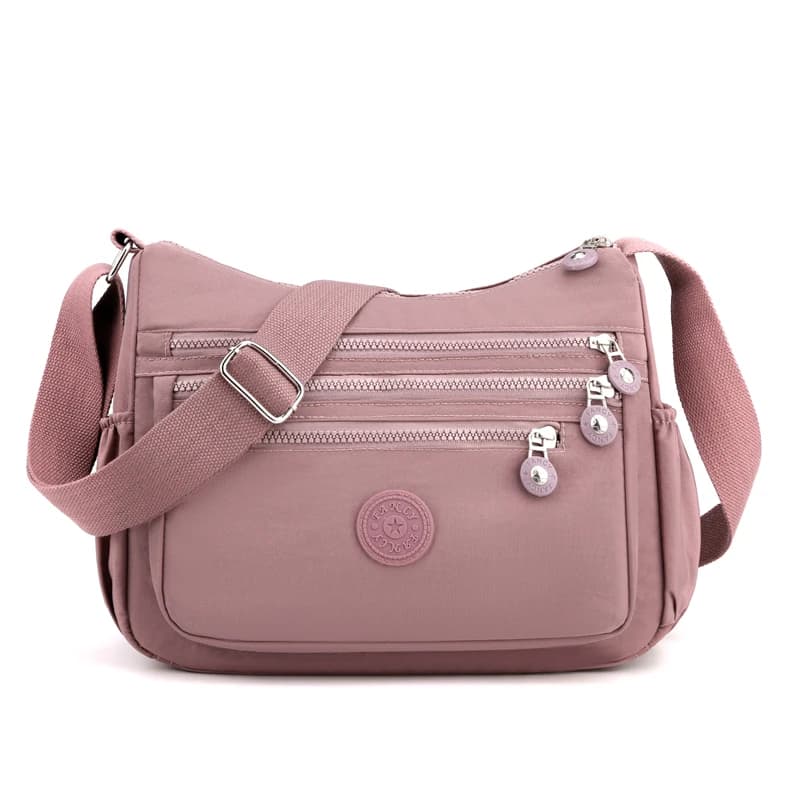 Sac à bandoulière tendance pour femme – Léger et décontracté avec sangle fixe et fermeture à glissiè