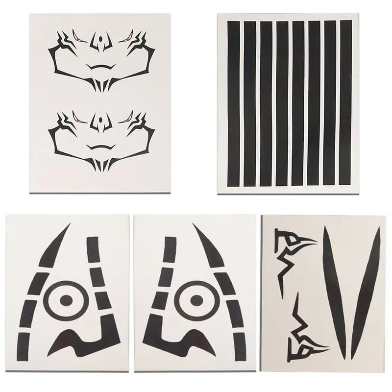 Faux Tatouage Autocollant Étanche pour Halloween, Accessoire de Cosplay, Anime Jujutsu Kaimmense Ryo