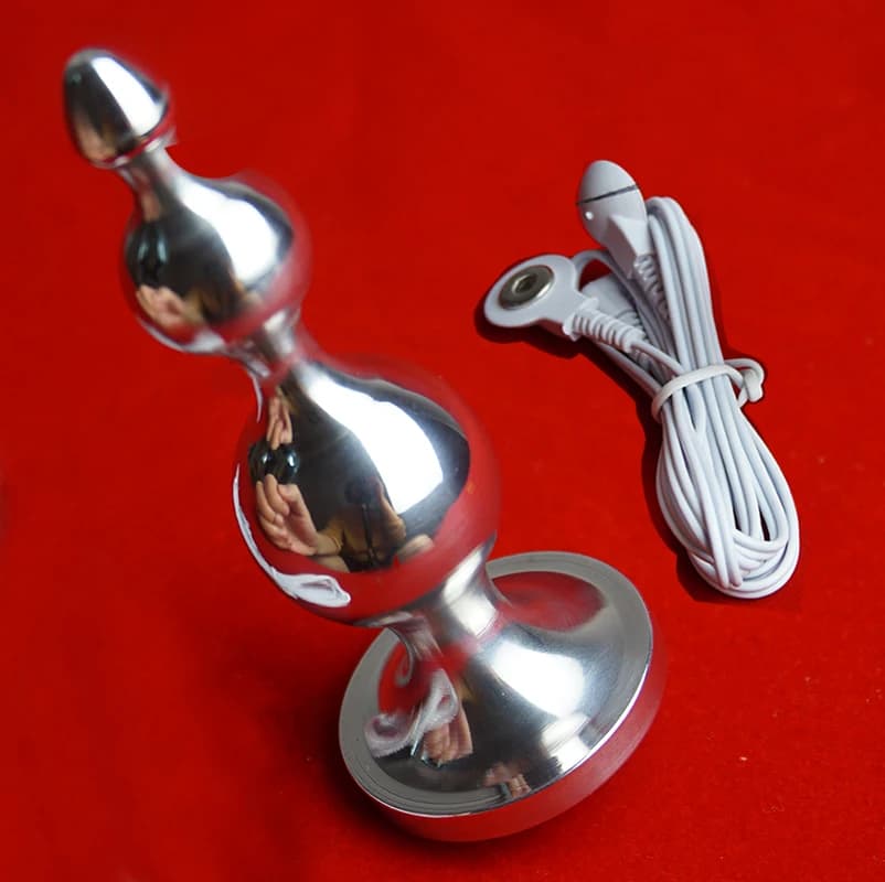 Jouets sexuels de perles anales d'électrochoc, godemichet Anal électrique, électrostimulateur BDSM é