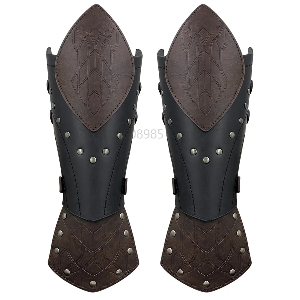 Brassards médiévaux elfiques en cuir PU pour cosplay, protection de bras pour les artistes de scène