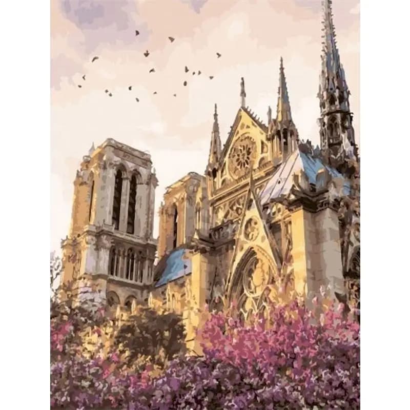 Peinture de paysage de ville par numéros pour adultes, kits de bricolage, peint à la main sur toile,