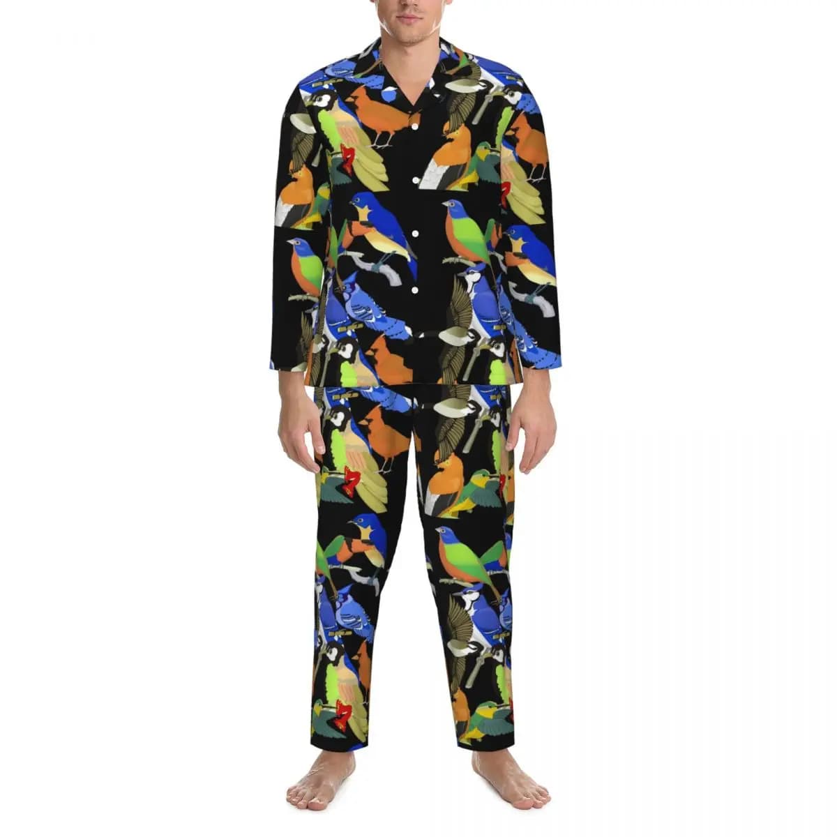 Ensemble de pyjama surdimensionné coloré pour hommes, vêtements de nuit College pour la maison, manc
