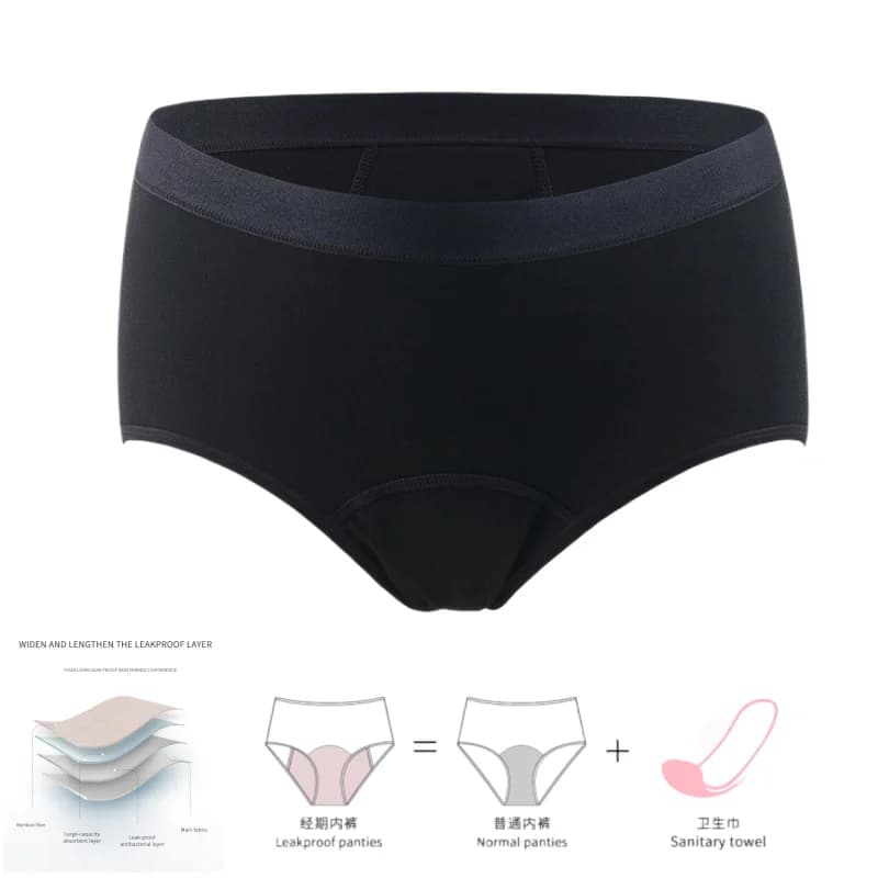 Culotte Menstruelle Super Absorbante pour Femme, Taille Haute, Physiologique, Menstruelle, Menstruel