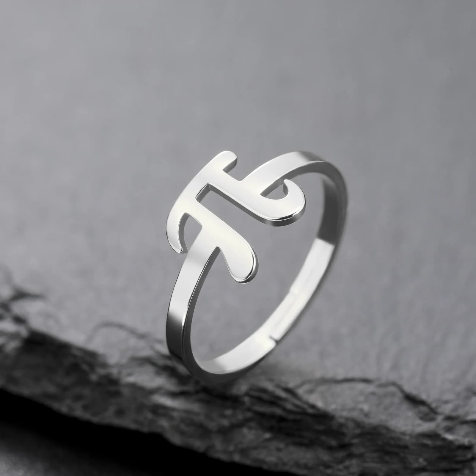 Sipuris-Bagues réglables en acier inoxydable pour femme, Sympéries mathématiques, Bijoux géométrique