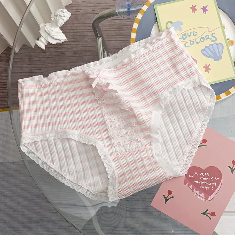 Culottes en coton pour femmes, slips doux et respirants, taille moyenne, sous-vêtements pour filles,