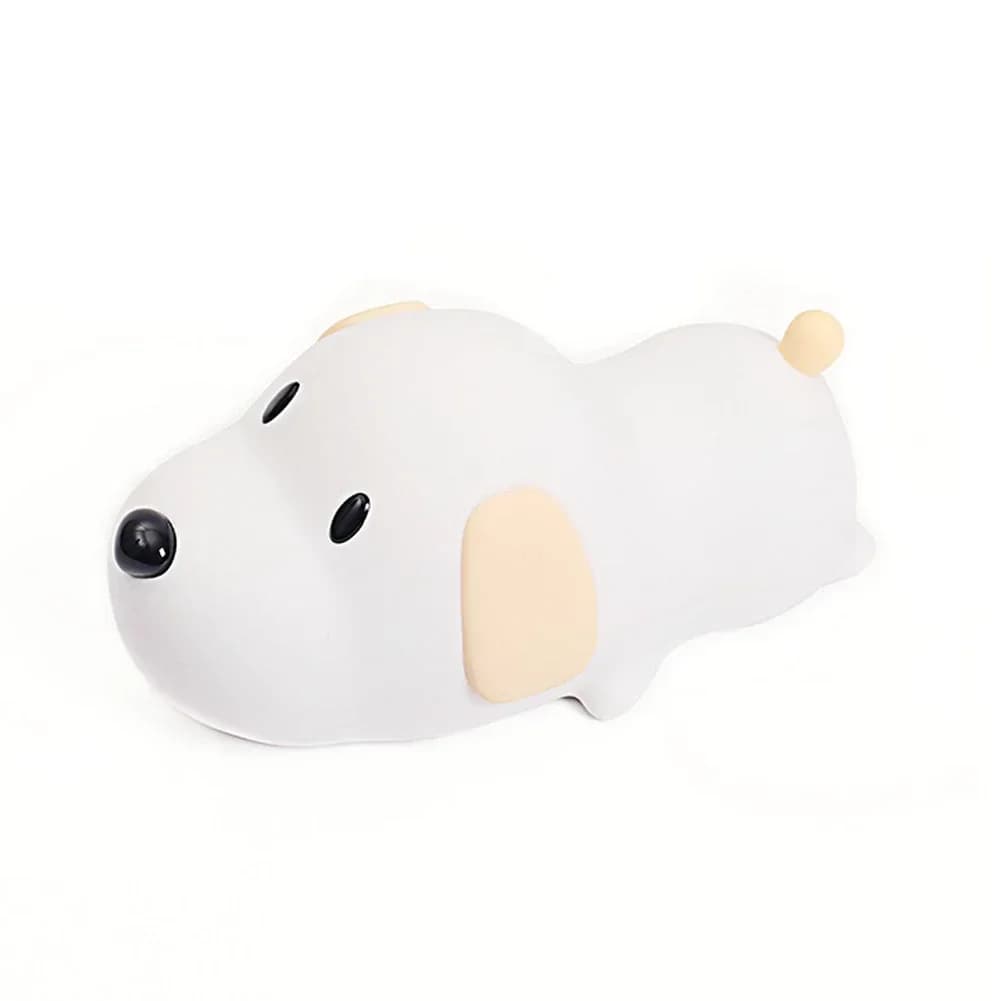 Mignon chiot chien tactile capteur veilleuse Silicone réglable atmosphère lampe enfants enfants vaca