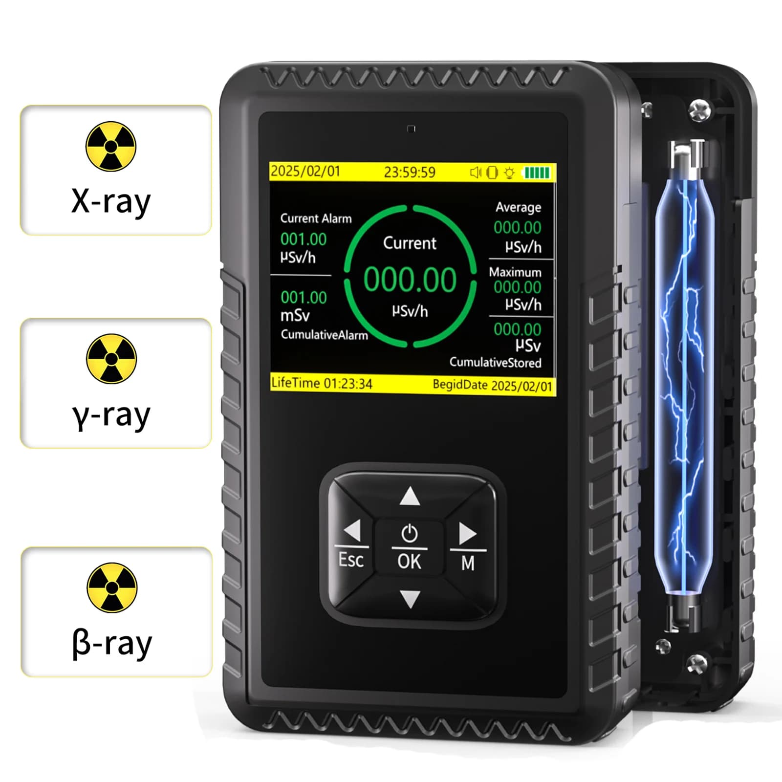 Compteurs Geiger, dosimètres de rayonnement, nouveaux détecteurs de rayonnement, rayons X γ, testeur