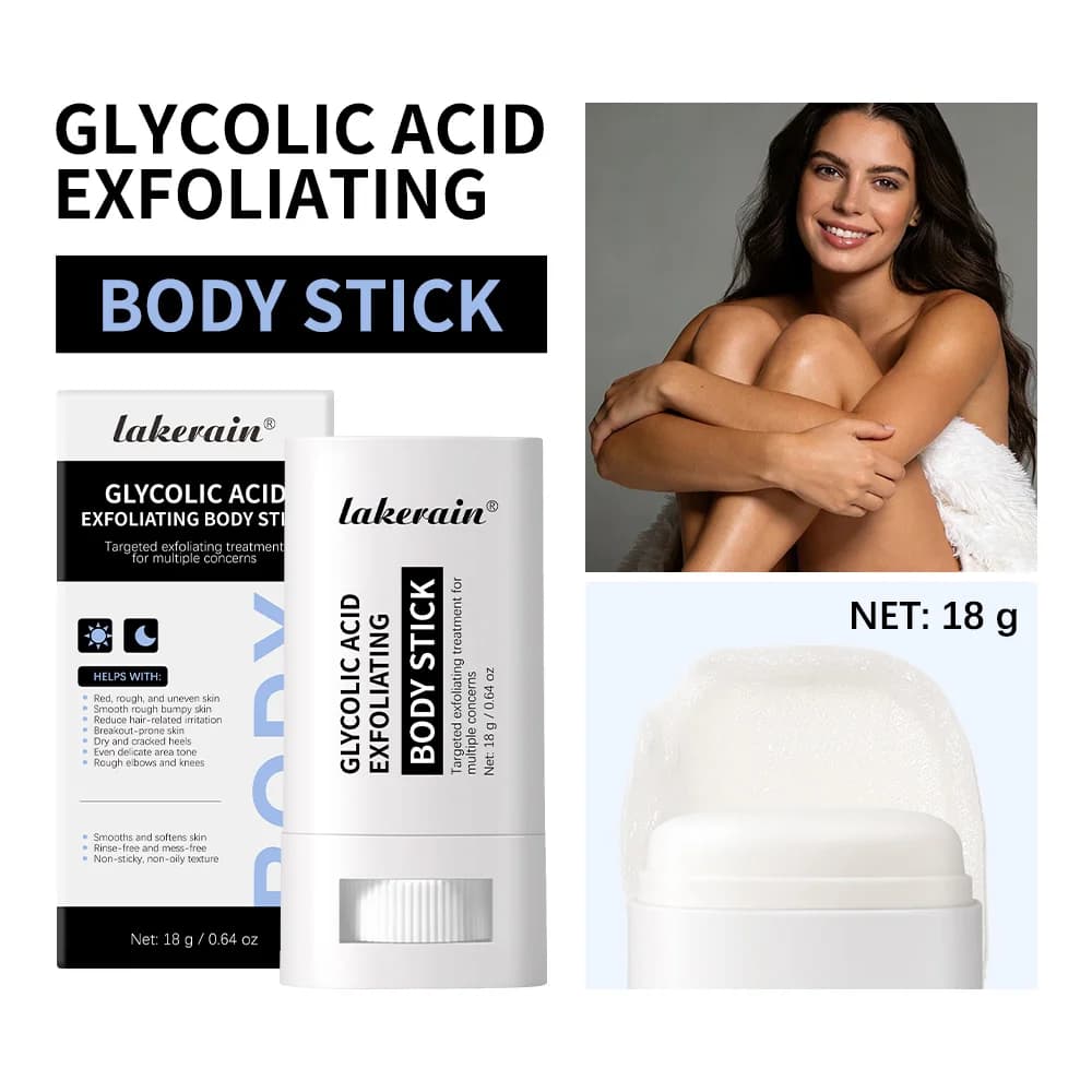 Bâton d'exfoliation efficace pour le corps, acide glycolique, exfoliant en profondeur, nourrissant, 