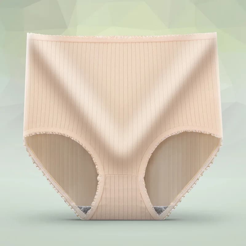 Culotte grande taille pour femmes, sous-vêtements de couleur unie, sans couture, taille haute, Lifti