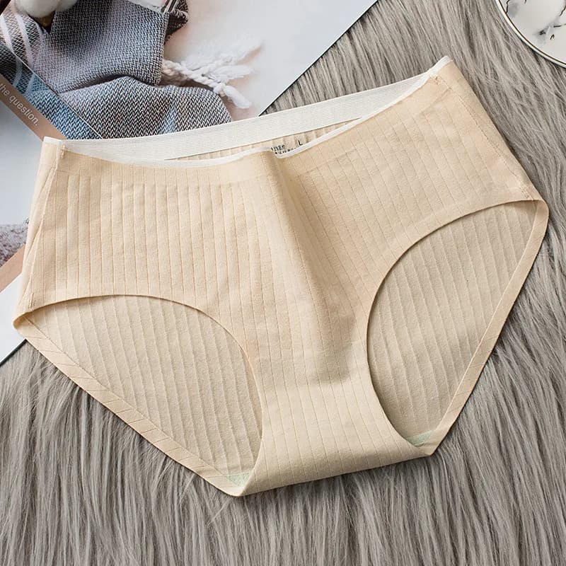 Culotte en pur coton pour femmes, sans couture, taille basse, intime, doux, respirant, sous-vêtement
