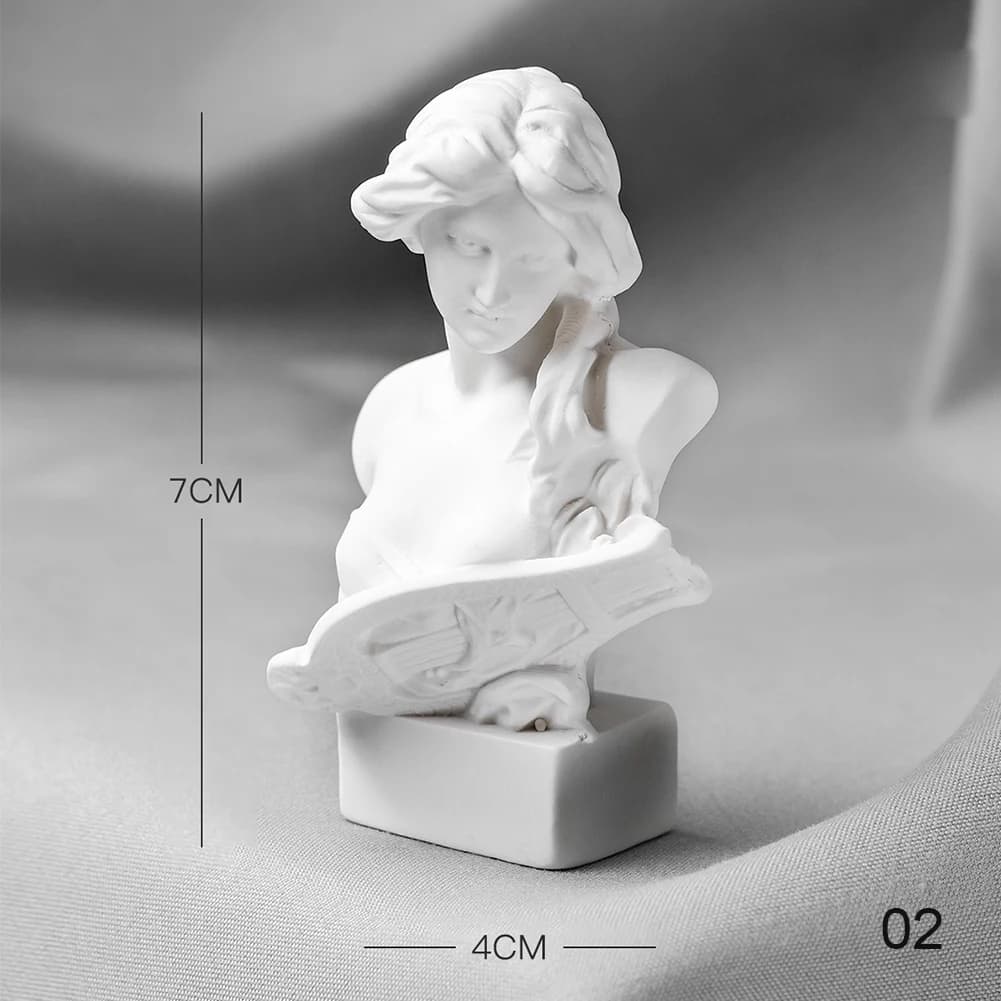 Sculpture européenne créative en plâtre, statue romaine grecque, Myenson tête humaine, décors photo 