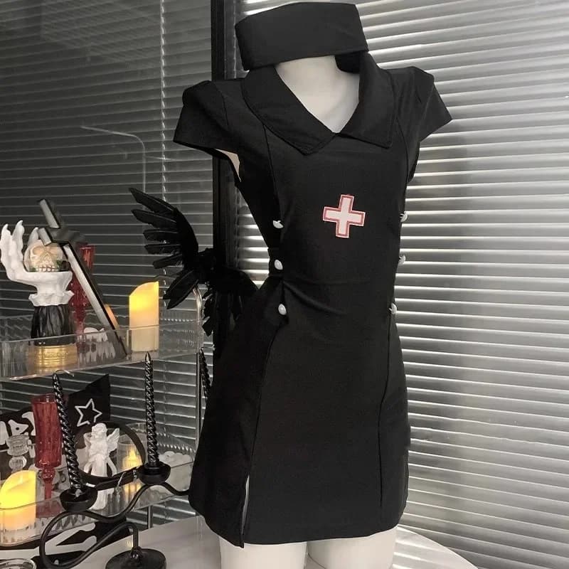 Uniforme d'infirmière Sexy, Costume d'halloween, jeu de rôle, pur désir, tentation, boîte de nuit, d