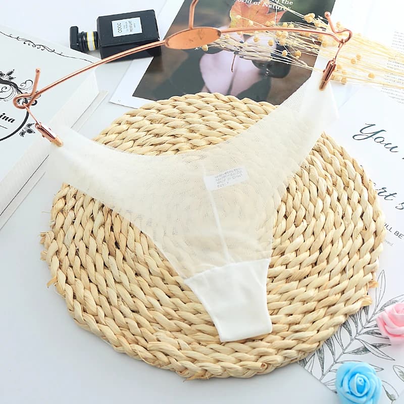 Culotte Sexy pour femmes, String sans couture Super Transparent, sous-vêtements en dentelle G String