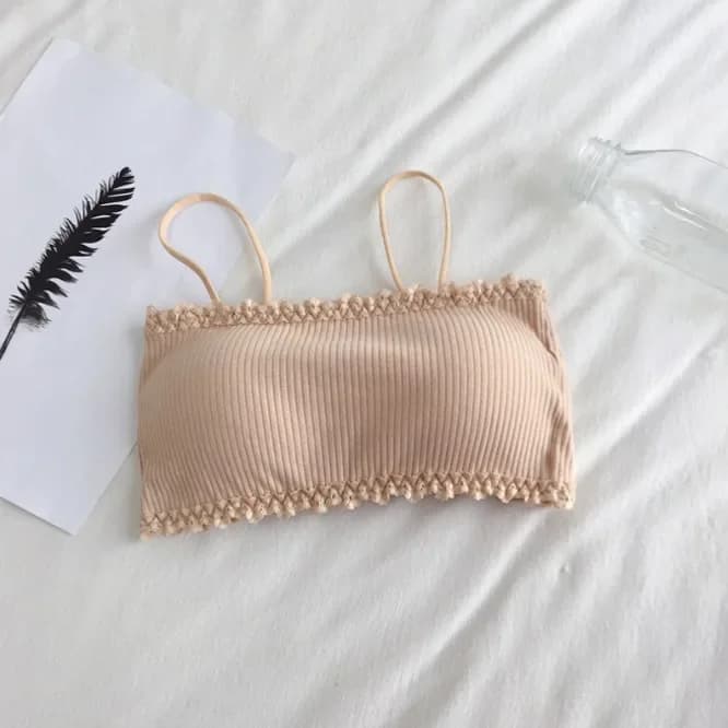 Soutien-gorge en coton pour femme, soutien-gorge bandeau, sous-vêtement à bretelles pour femme, déba