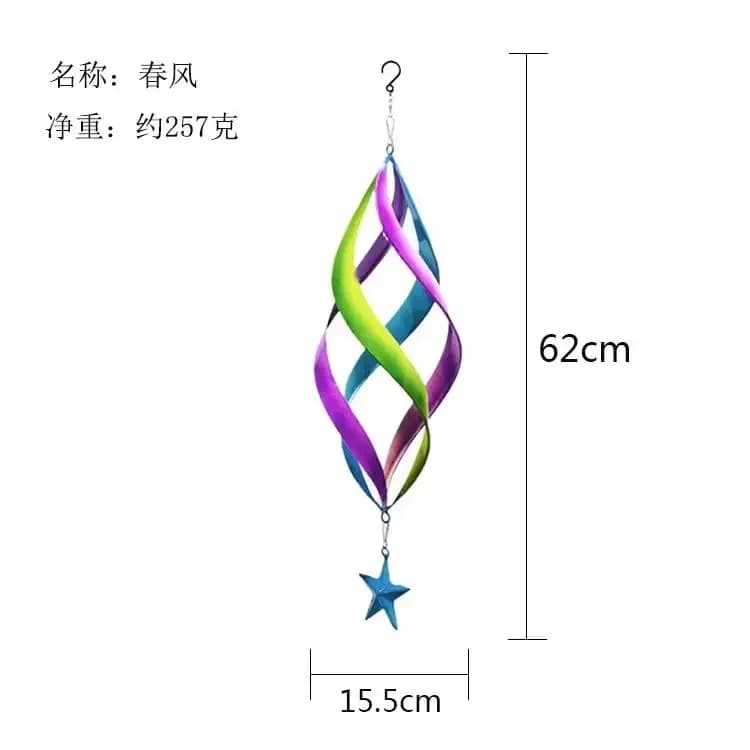 Iron Art Rotation Garden Wind, Trendy Face Decorations, Outdoor Balcony Wind Spinner Pendant, Shoppi