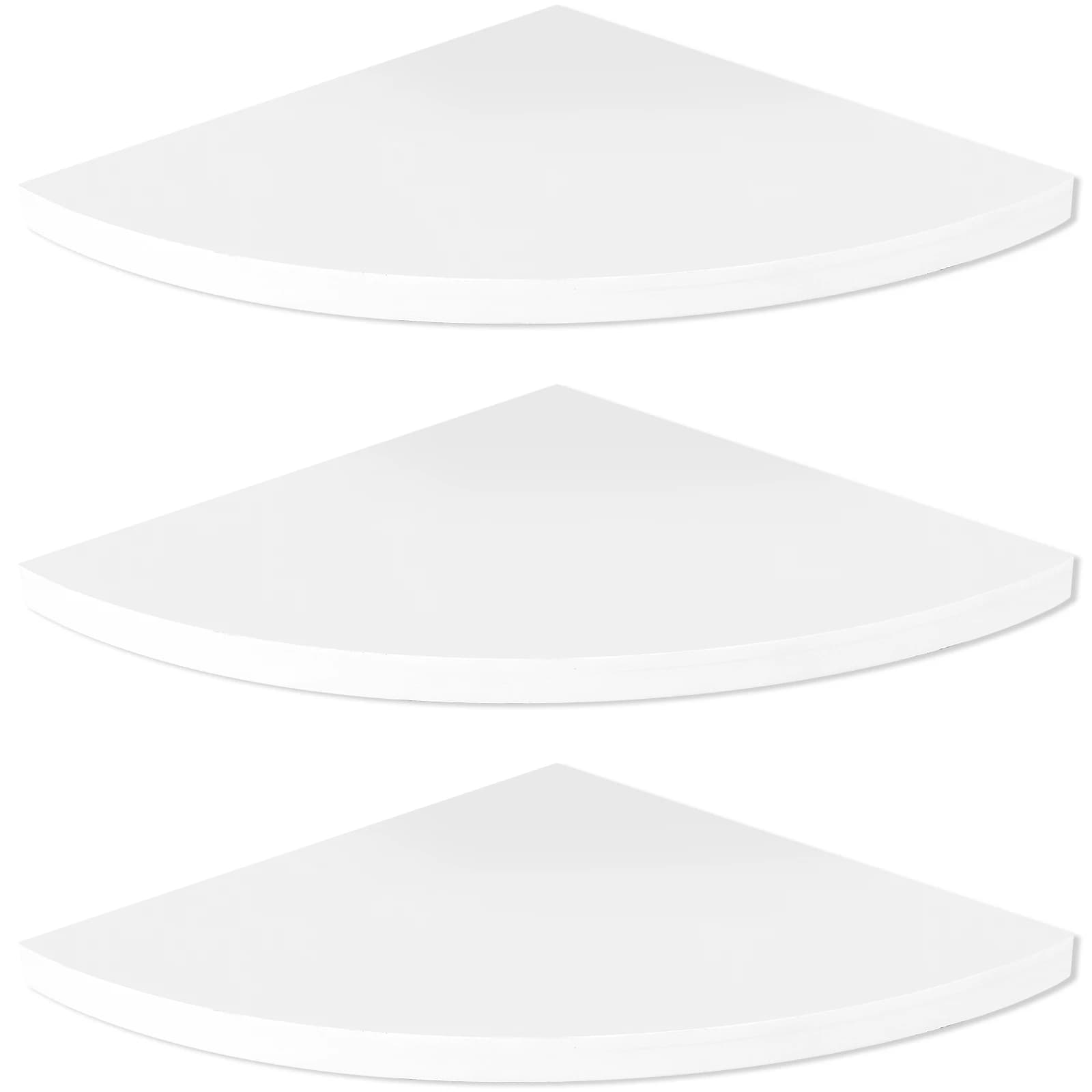 Étagère flottante d'angle murale, 3 pièces, étagères de rangement d'angle, gain de place, support mu