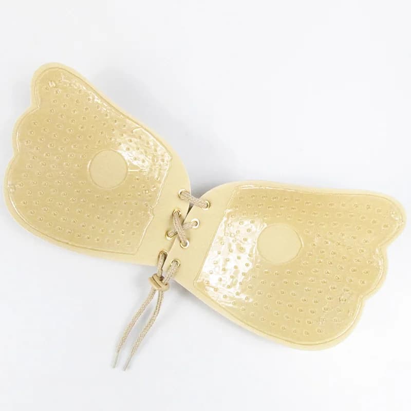 Femmes auto-adhésif sans bretelles pansement noir solide soutiens-gorge pour femmes collant Silicone