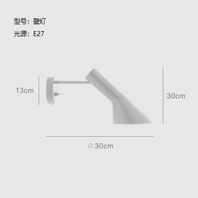 Arne Jacobsen-Lampadaire d'Angle LED Noir et Blanc au Design Nordique Moderne, Luminaire Décoratif d