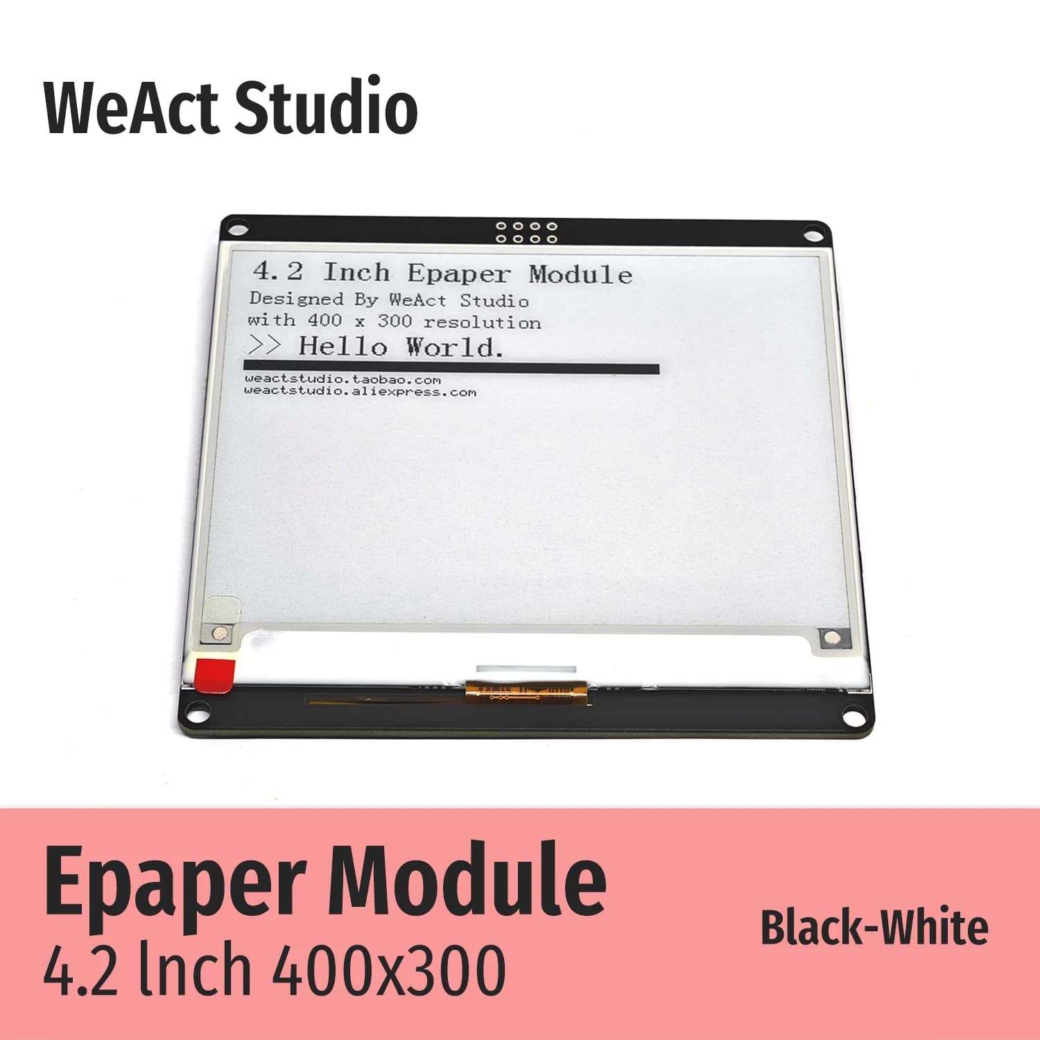 Weaxie-Écran d'affichage Epaper Tech E-Paper, E-Ink, EInk Display Screen, éventuelles I Black, White