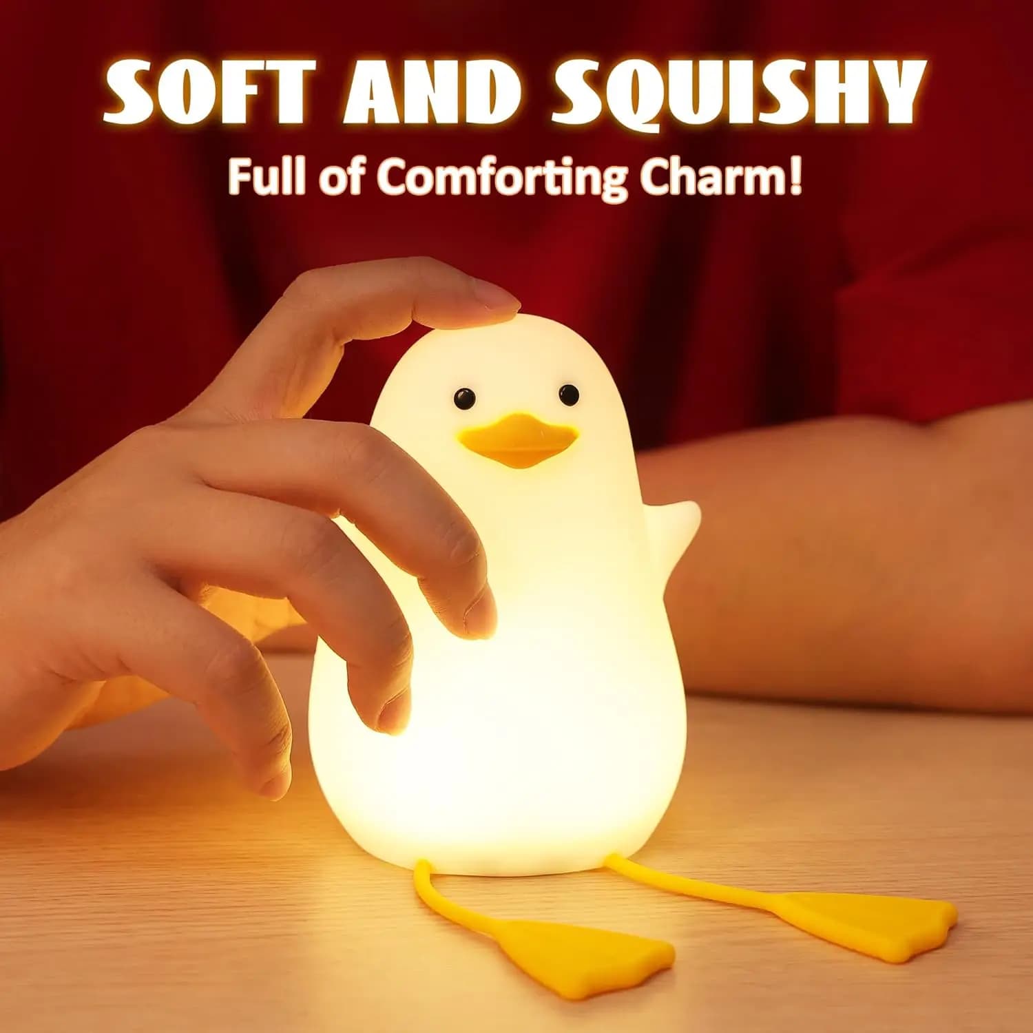Duoduo Duck veilleuse mignon canard lumière contrôle tactile veilleuse Rechargeable adaptée à la cha