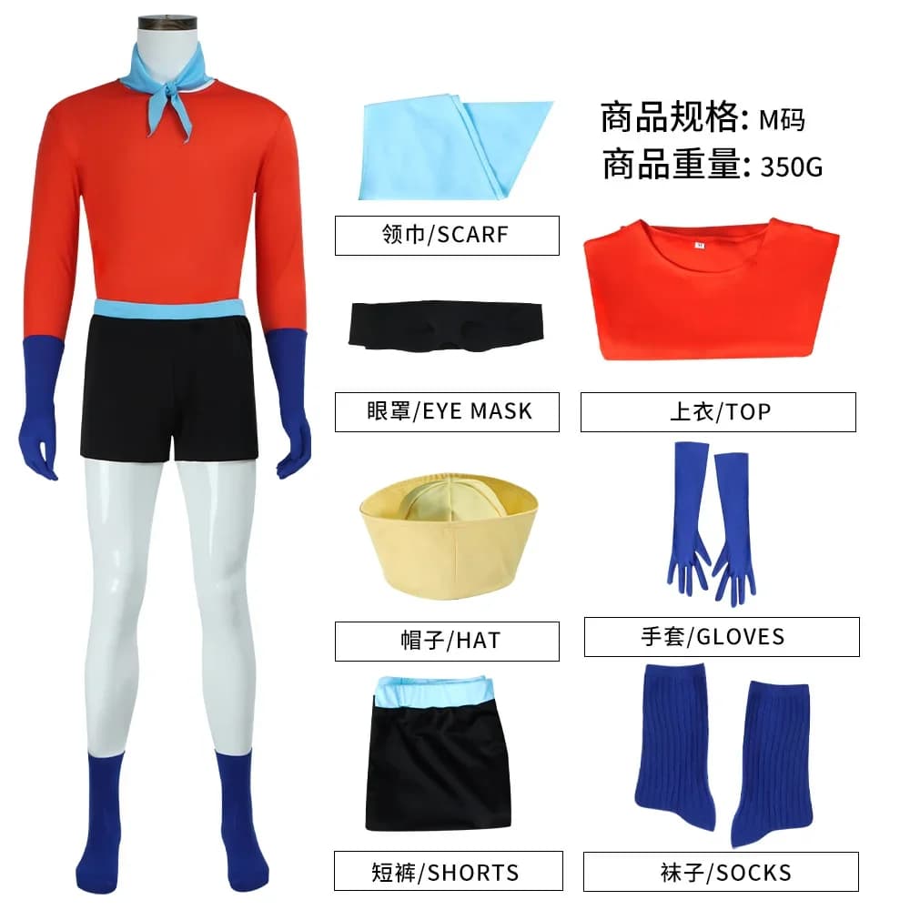 Costume de cosplay de Sirène Homme, ensemble de tenue Barnacle, costume de super-héros Bob l'éponge,