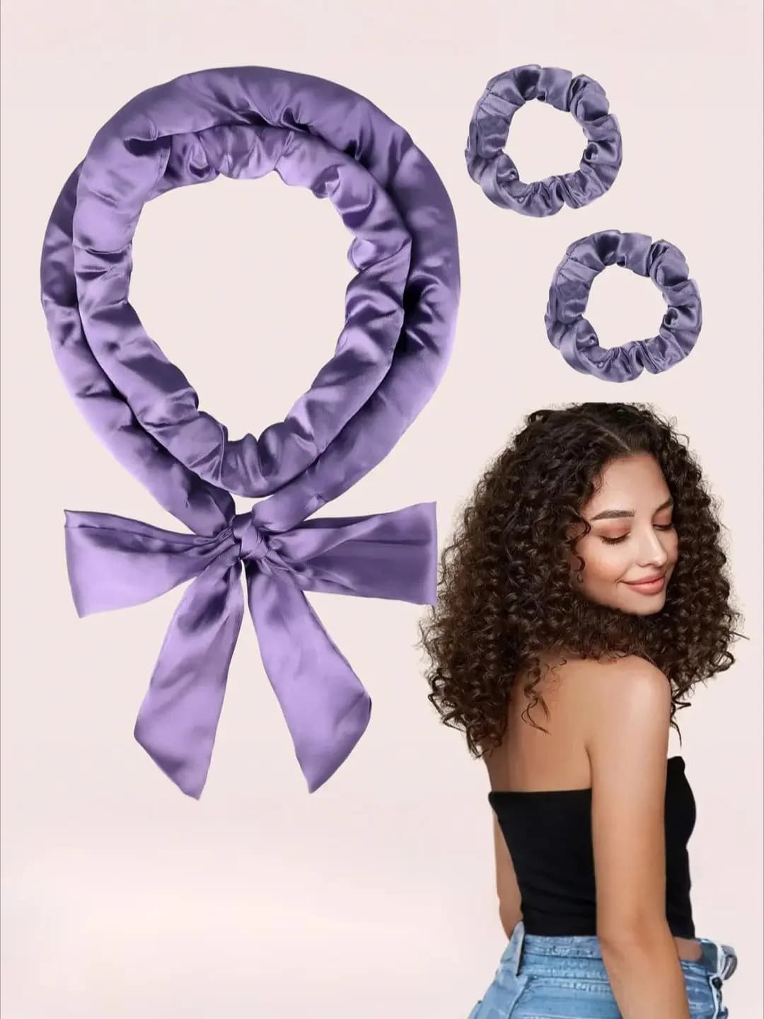 3 pièces boucles sans chaleur bandeau de nuit bigoudi bigoudis pour dormir dans bandeau doux pas de 