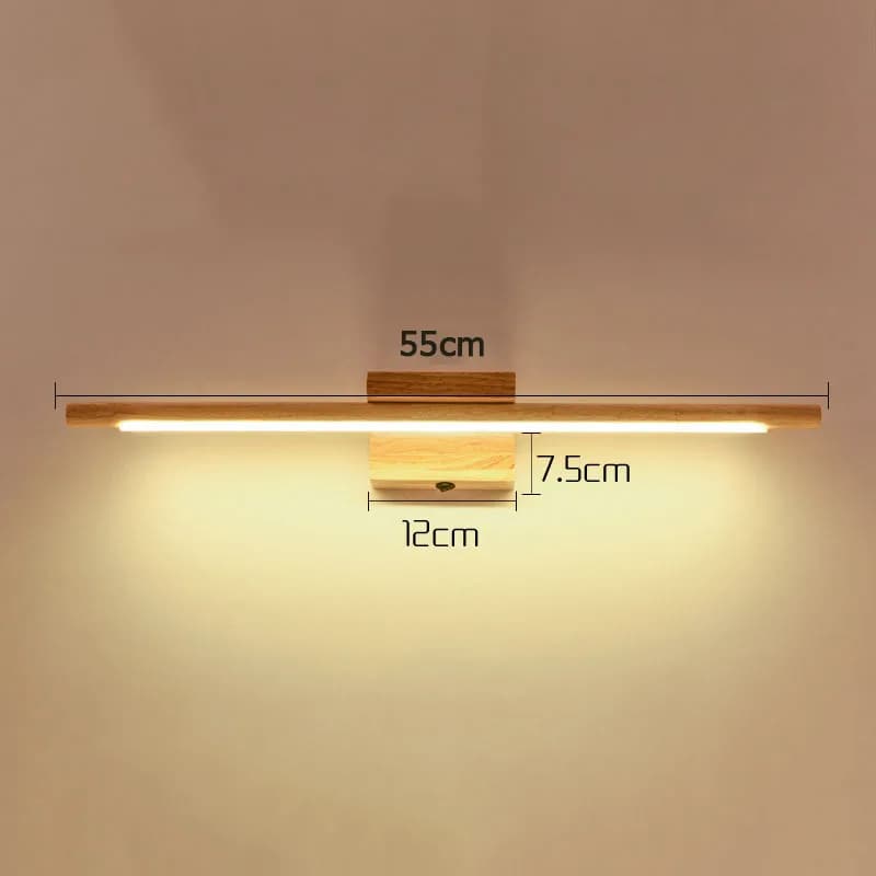 Applique murale miroir de salle de bain en bois massif, style nordique, pour Dressing, salle de lect