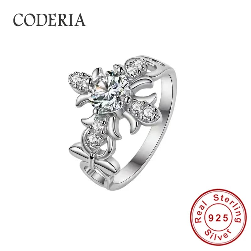 Bague rétro Iris Cross en argent Sterling 925, avec Moissanite de couleur D VVS1, 0,5 ct, bijoux de 