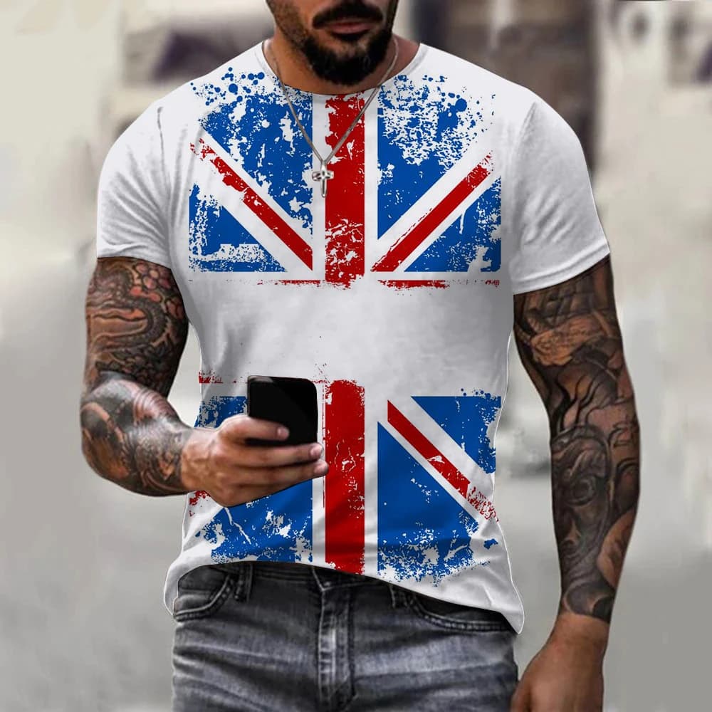 Drapeau britannique royaume-uni impression 3D T-Shirts hommes femmes décontracté mode surdimensionné
