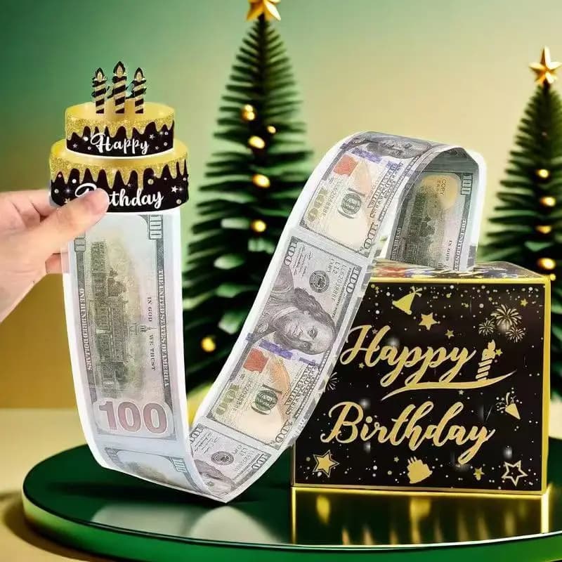 Carte d'anniversaire avec enveloppes à monnaie, porte-billets pliable, enveloppe créative pour cadea