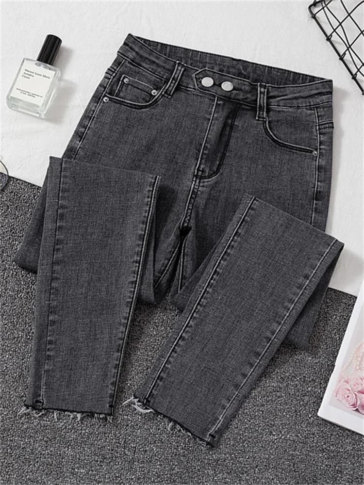 Jeans femme Denim pantalon noir femmes jean femme Donna Stretch bas Feminino pantalon slim pour femm
