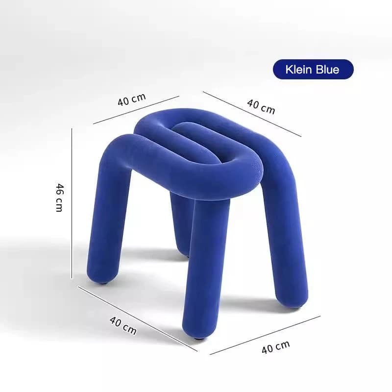 INS Klein – tabouret de maquillage créatif de styliste bleu, chaise de salle à manger moderne et min